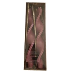 Sunshine Candleworks Pink Hand Dipped Spiral Candle Unscented Pack of 2